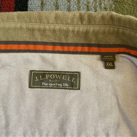 J.L. Powell Sporting Life Heavy Cotton Green Button Shirt Jacket Men's Size 2XL - Picture 6 of 10